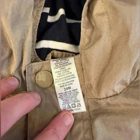 Little Me toddler khaki rain jacket size 24 months - Picture 3 of 5